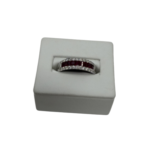 Channel-Set Ruby & Diamond Band