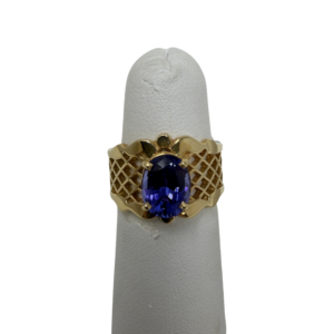 Oval Tanzanite Woven Ring