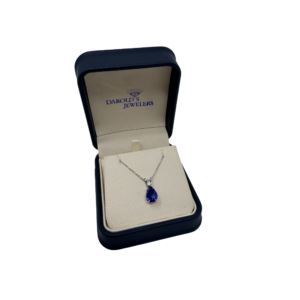 Pear-Shaped Blue Sapphire Pendant