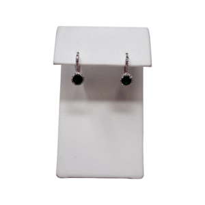 Emerald & Diamond Halo Drop Earrings