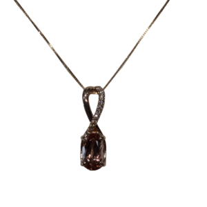 Imperial Topaz & Diamond Pendant