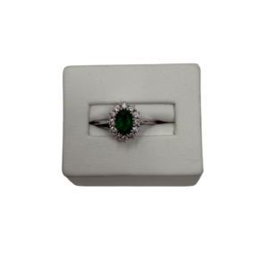 Emerald Halo Diamond Ring