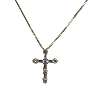 RD & Bag Diamond Cross Pendant & Chain