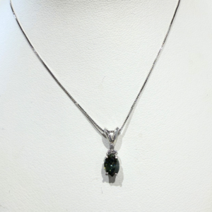 Irradiated Oval Diamond Pendant