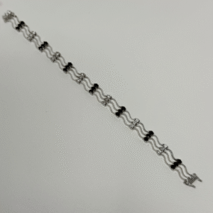 Black & White Diamond Wave Bracelet