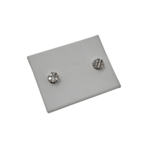 Diamond Flower Cluster Stud Earrings