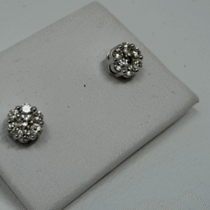 Diamond Cluster Stud Earrings (Classic Round)