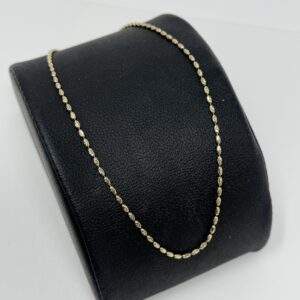 Textured Oval Link Chain (22β Yellow Gold)